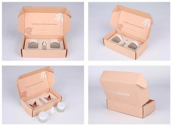 corrugated mailer paper box for cosmetic shipping