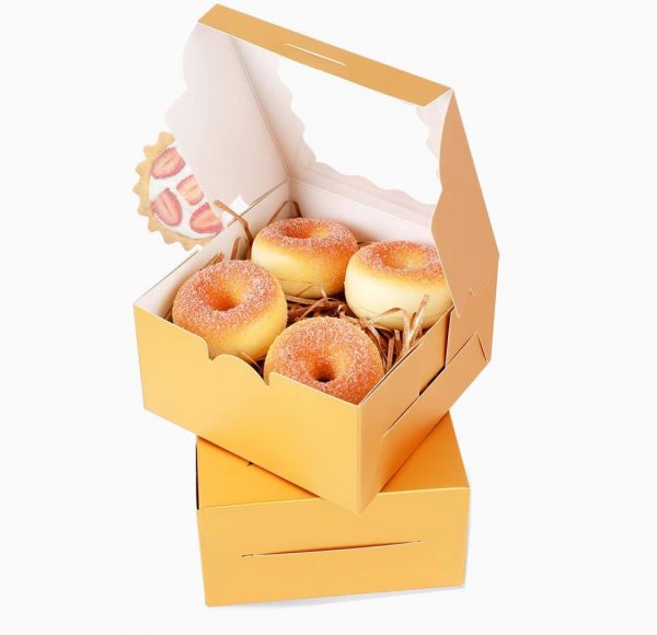 donut packaging box with window