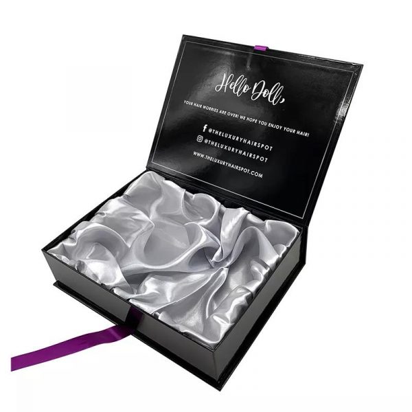 packaging boxes for hair extensions custom logo